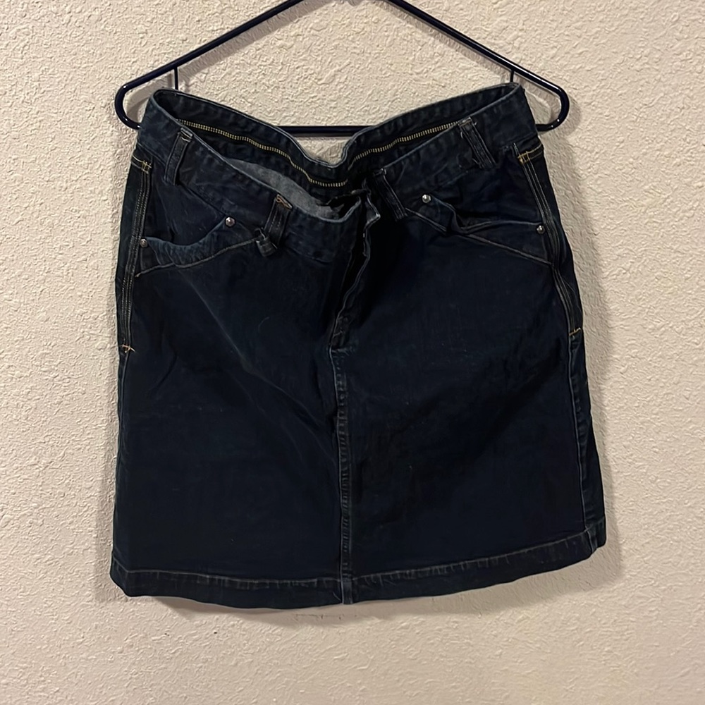 XL dark blue denim skirt
